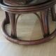 Vintage set of 2 swivel chairs in bamboo and rattan - Papasan shape
