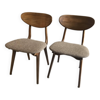 Suite de 2 chaises vintage Louis Van Teeffelen