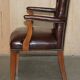 Fauteuil de bureau Gainsborough style George II Chesterfield cuir