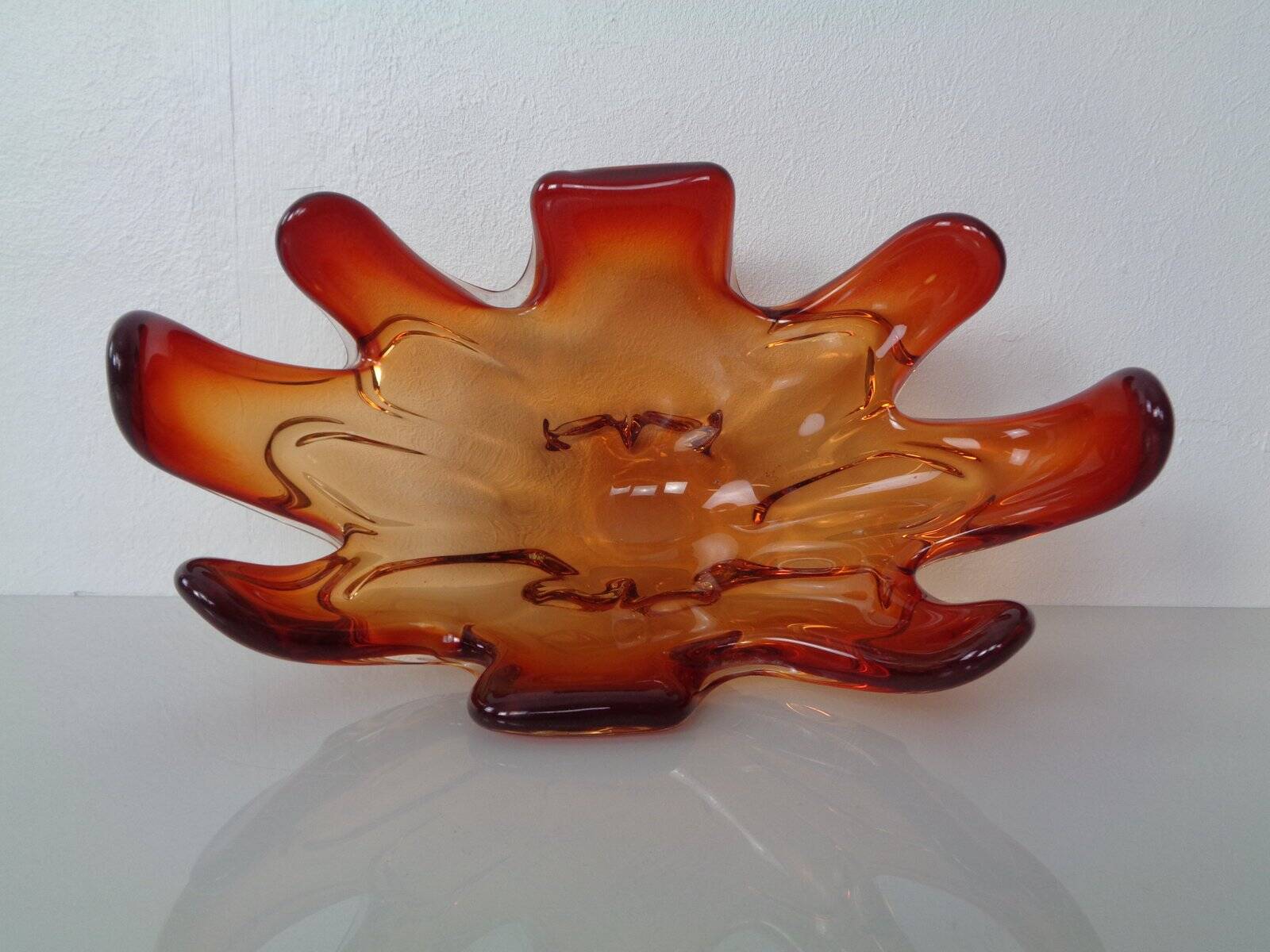 Sommerso Murano Glass Bowl, Italy, 1960s