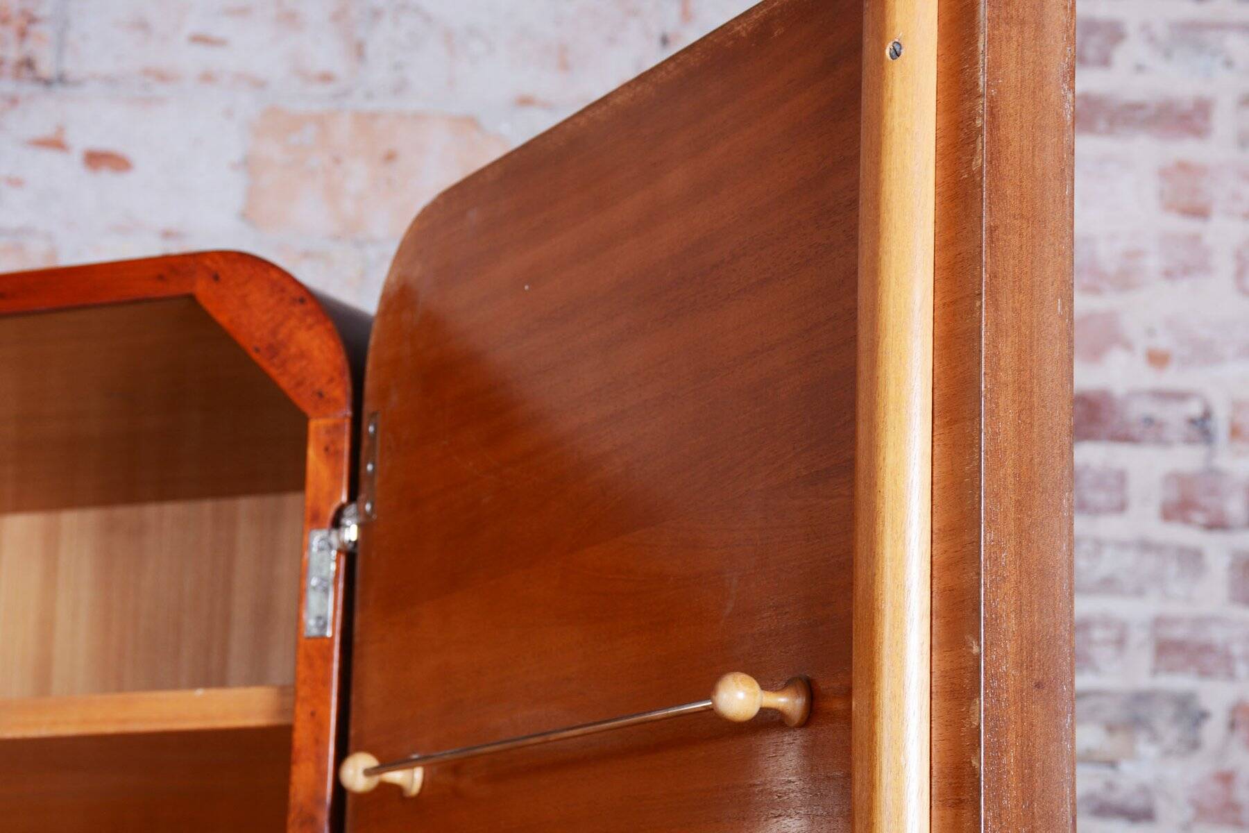 Art Deco Wardrobe in Mahogany attributed to J. Halabala for Up Zavody, Czech, 1920s