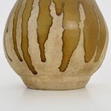 Vintage Provence glazed terracotta Biot jar with glazed neck. 20th century