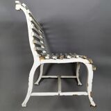 Banc d'enfant en bois peint