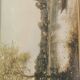 Painting "The Pond of Ville D'Avray" (19th) reproduction Jean Baptiste Corot