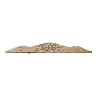 Fronton ancien en bois art nouveau pour porte ou meuble