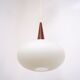 Suspension opaline Louis Kalff pour Philips 1960