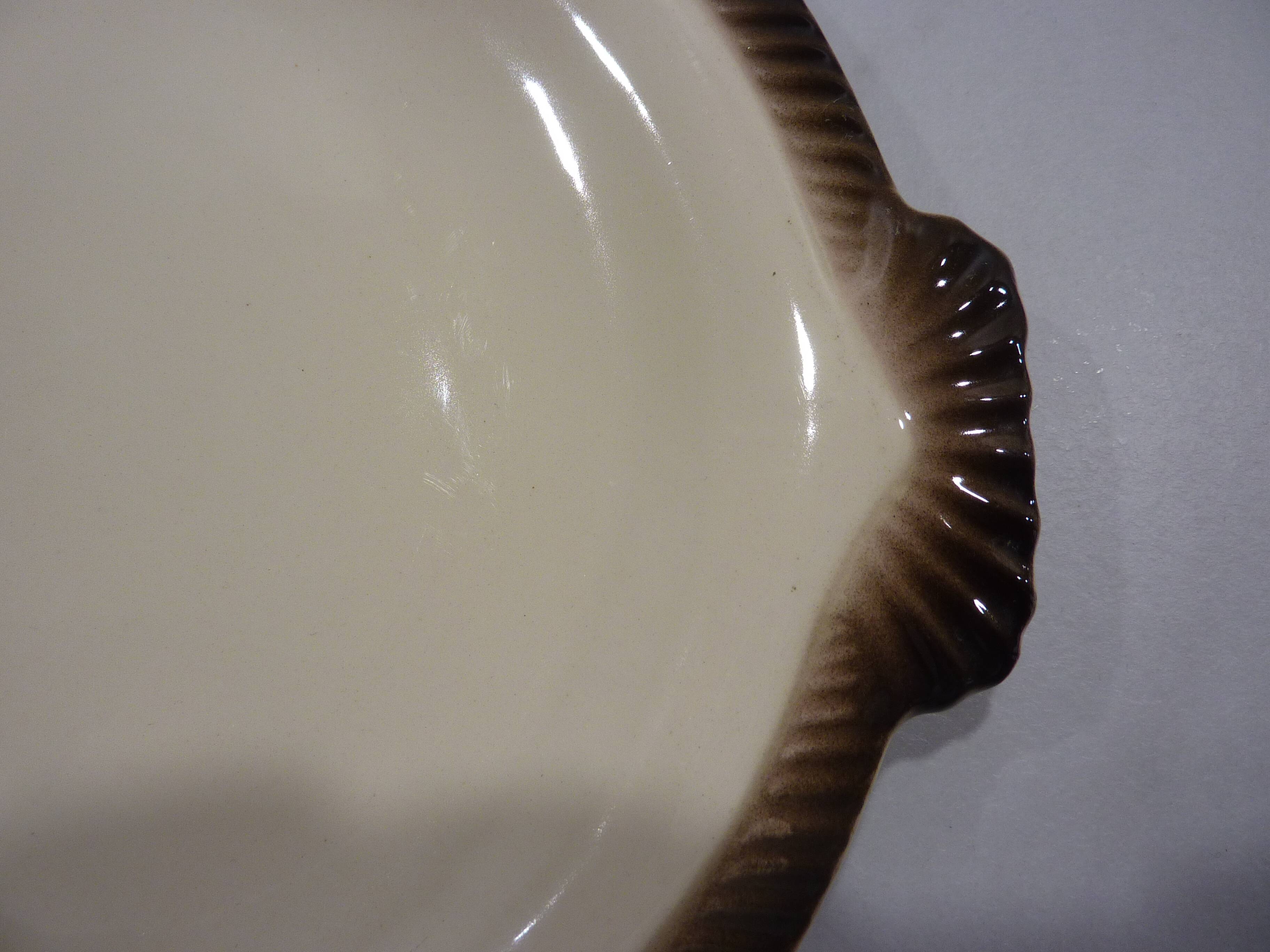 5 hand-decorated Longwy fish plates