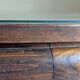 Large Vintage Dining Table 2m. Chevron Inlay