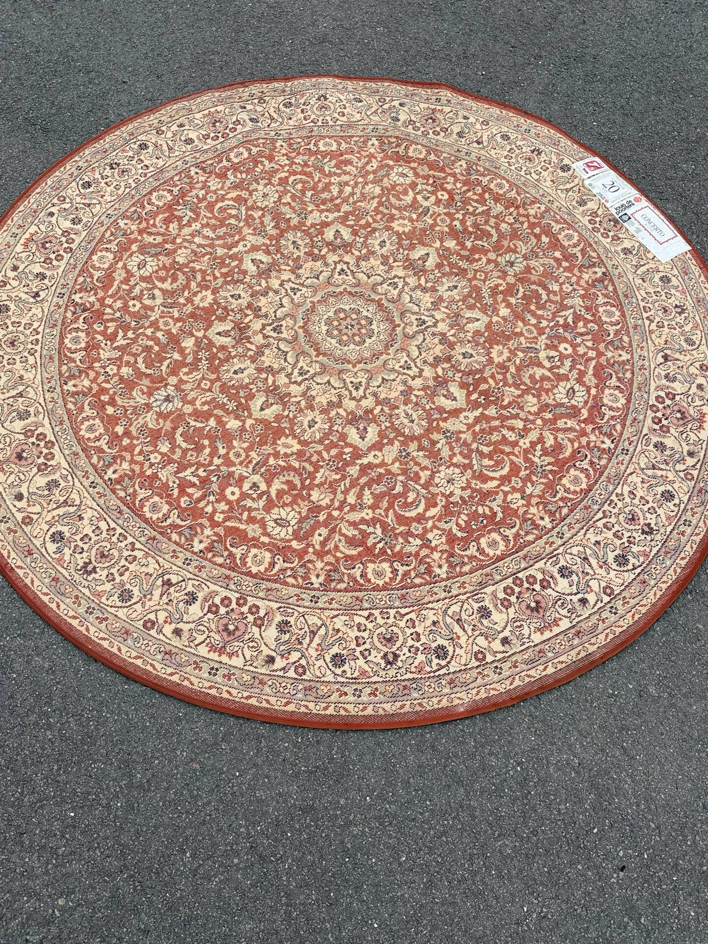 Large round vintage "Concerto" rug by Louis de Poortere – Persian style