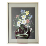 Vintage Still Life Painting of Flowers