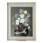 Vintage Still Life Painting of Flowers