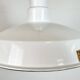 Industrial White Enamel Factory Pendant Lamp from Quadrangle Mfg. Co.,1960s