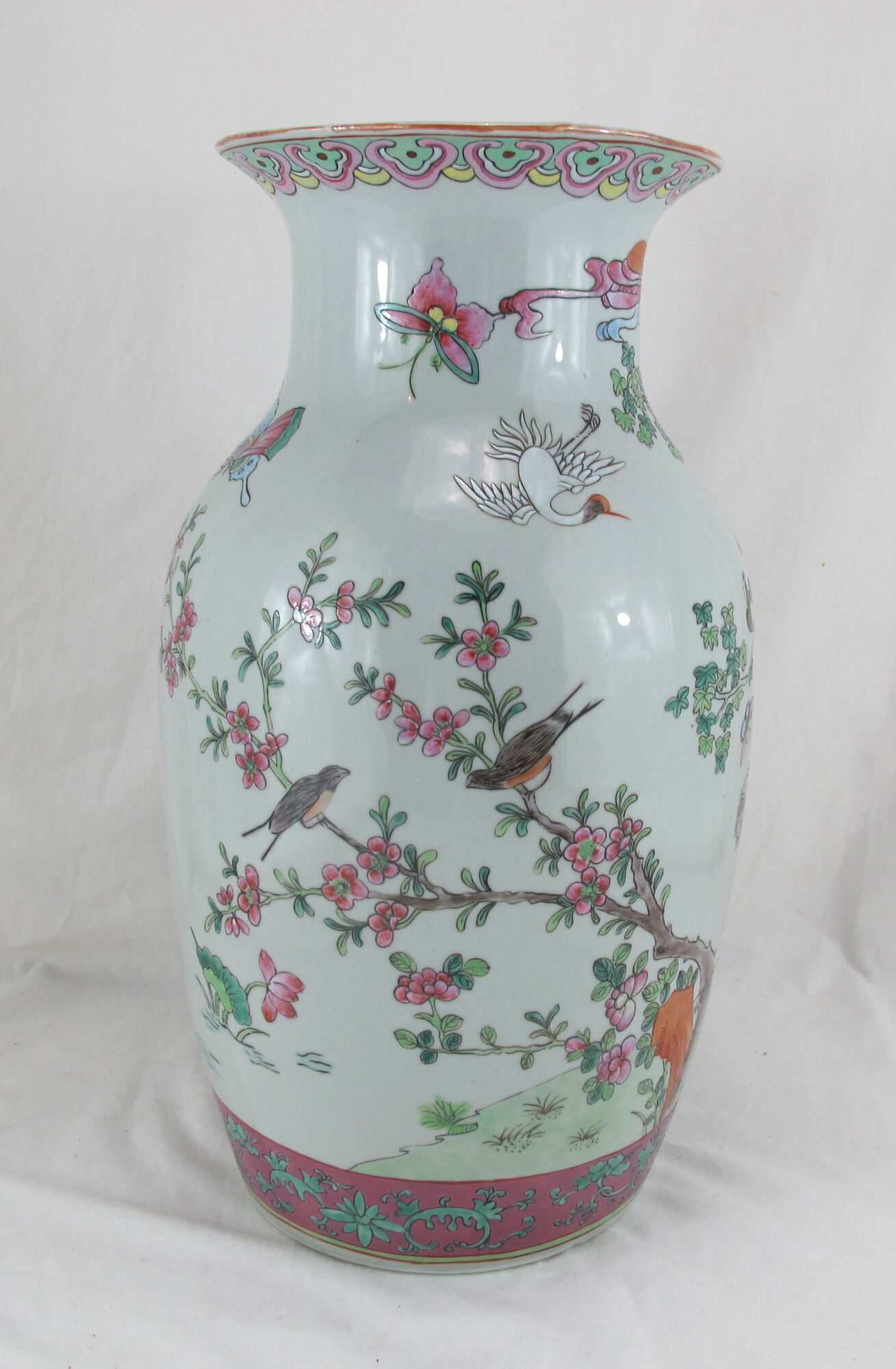 Vase chinois famille rose fin 19è début 20è siècle