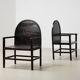 Rare Pair of Italian Rationalist Lounge Chairs Italy 1920s