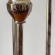 CANDLE HOLDER 3 Lights METAL Patinated Chrome