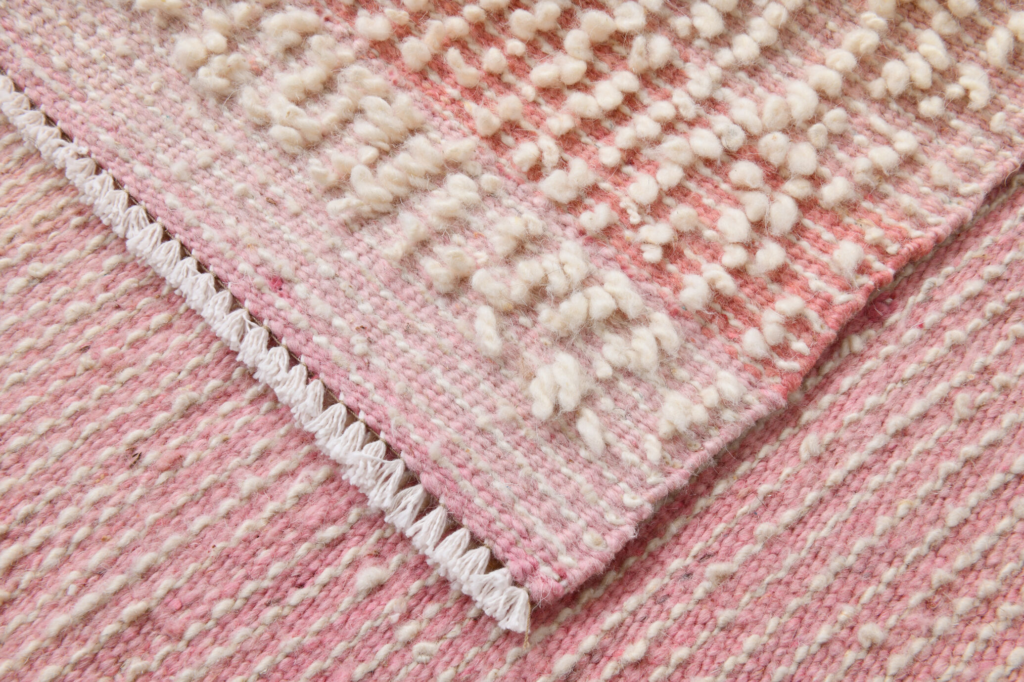 Tapis turc rose Kilim Blush 7x8, 228x248cm