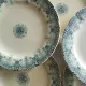 6 flat plates in earthenware from HB Choisy-le-Roi "Henriette"
