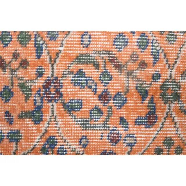 Tapis turc vintage fait main orange 180x286