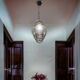 Wrought Iron Murano Glass Light Pendant 1950’s
