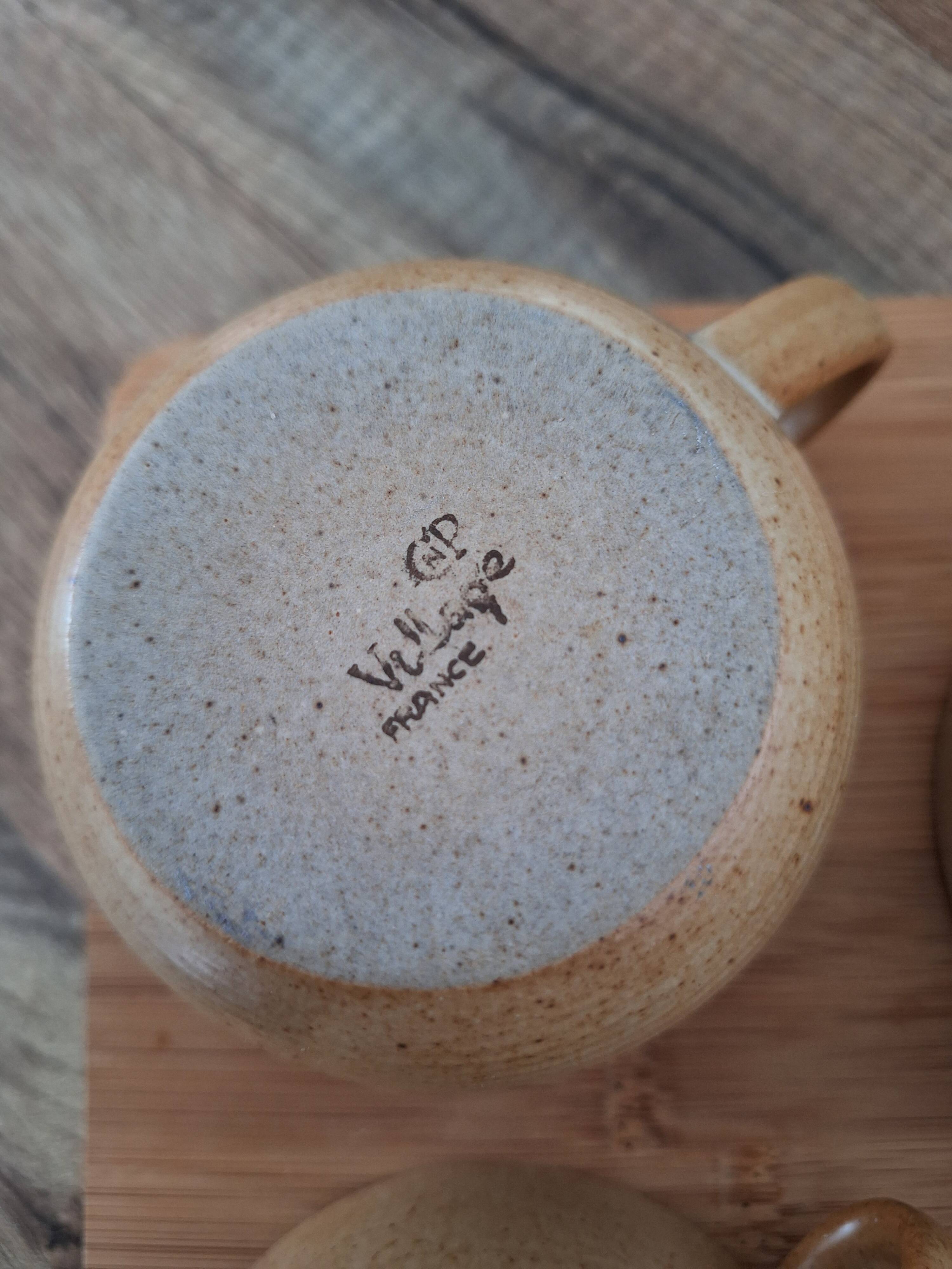 Vintage village stoneware mugs