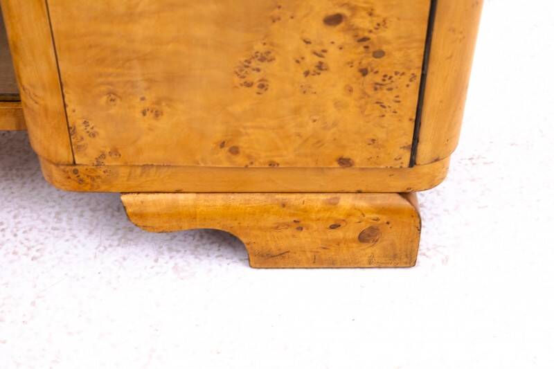 Art Deco chest of drawers, perfect for a TV, Poland, mid-20th century.