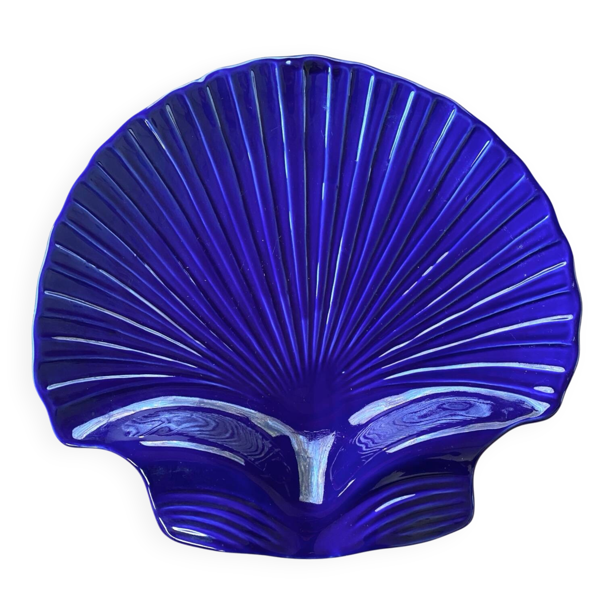 Large ceramic platter with a seashell design