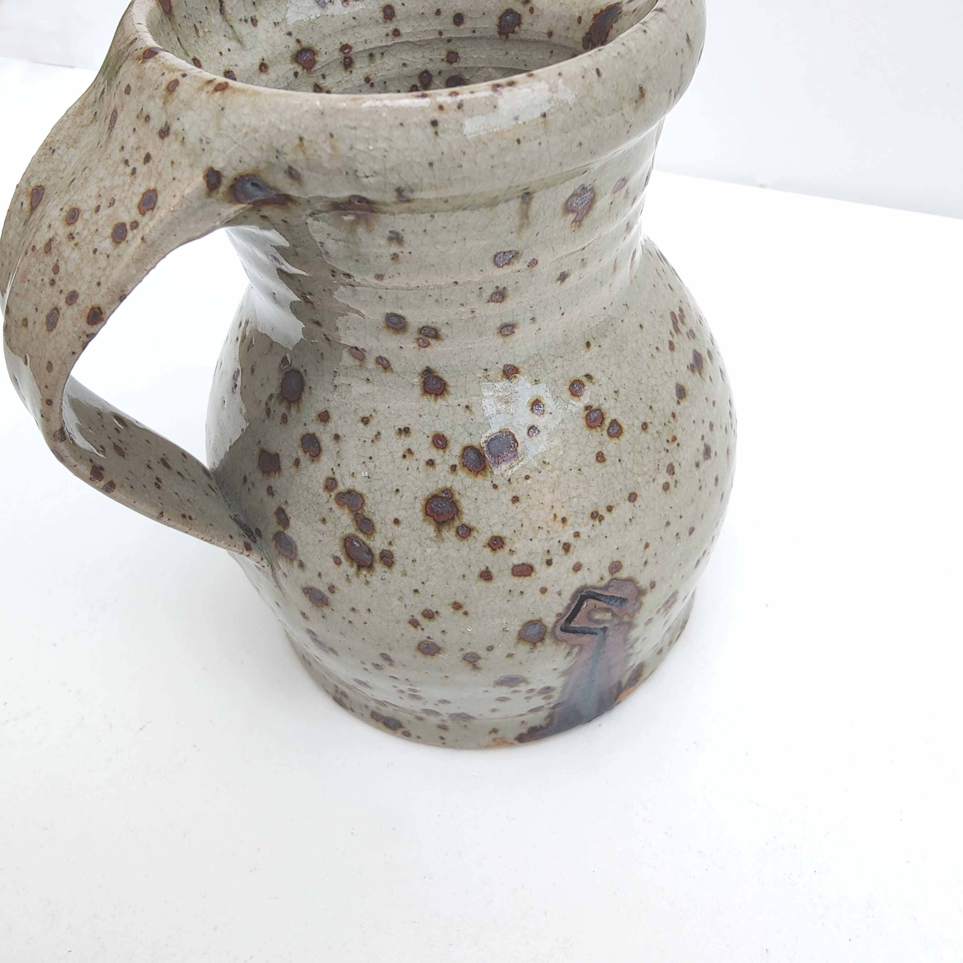 Pyrity sandstone pitcher Gustave Tiffoche 60s