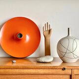 Orange wall lamps for Honsel Leuchten, Germany, 1970s, Set of 2
