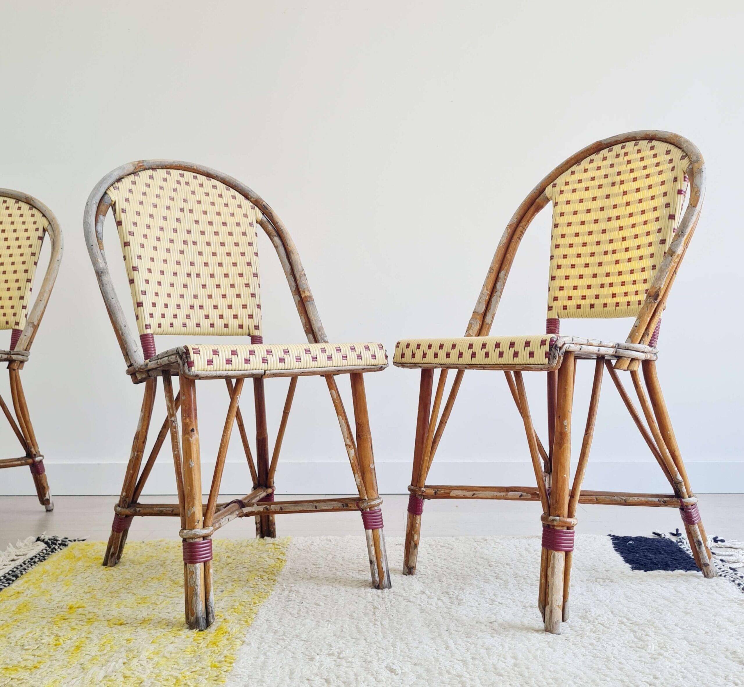 Hardy rattan bistro chairs - antique rattan chairs