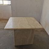 Square travertine coffee table