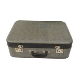 Old gray cardboard suitcase