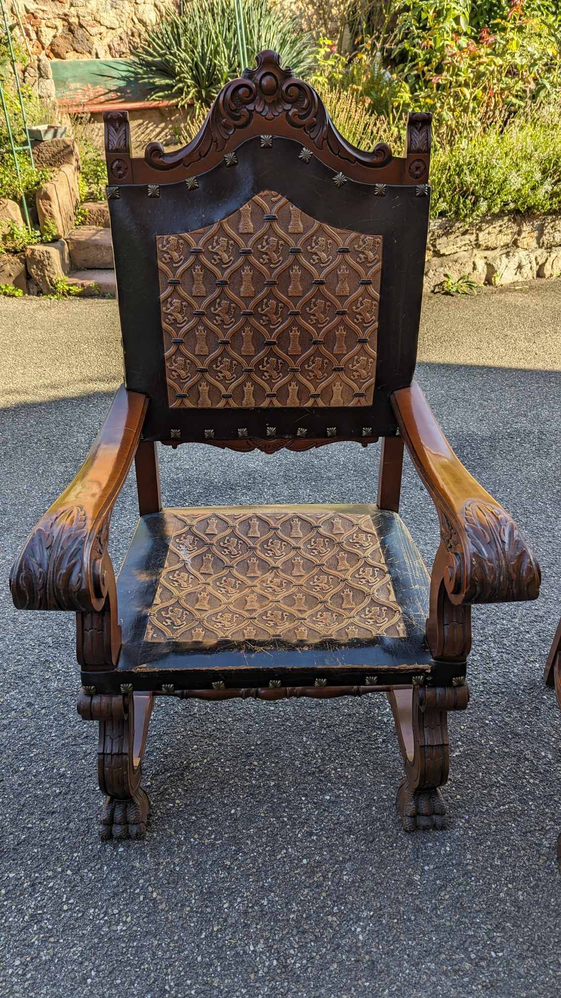 Spanish Renaissance style armchairs