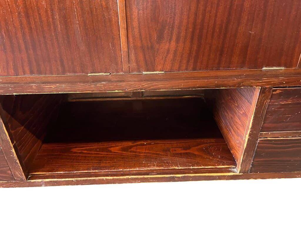 Vintage wooden shop counter/display case.