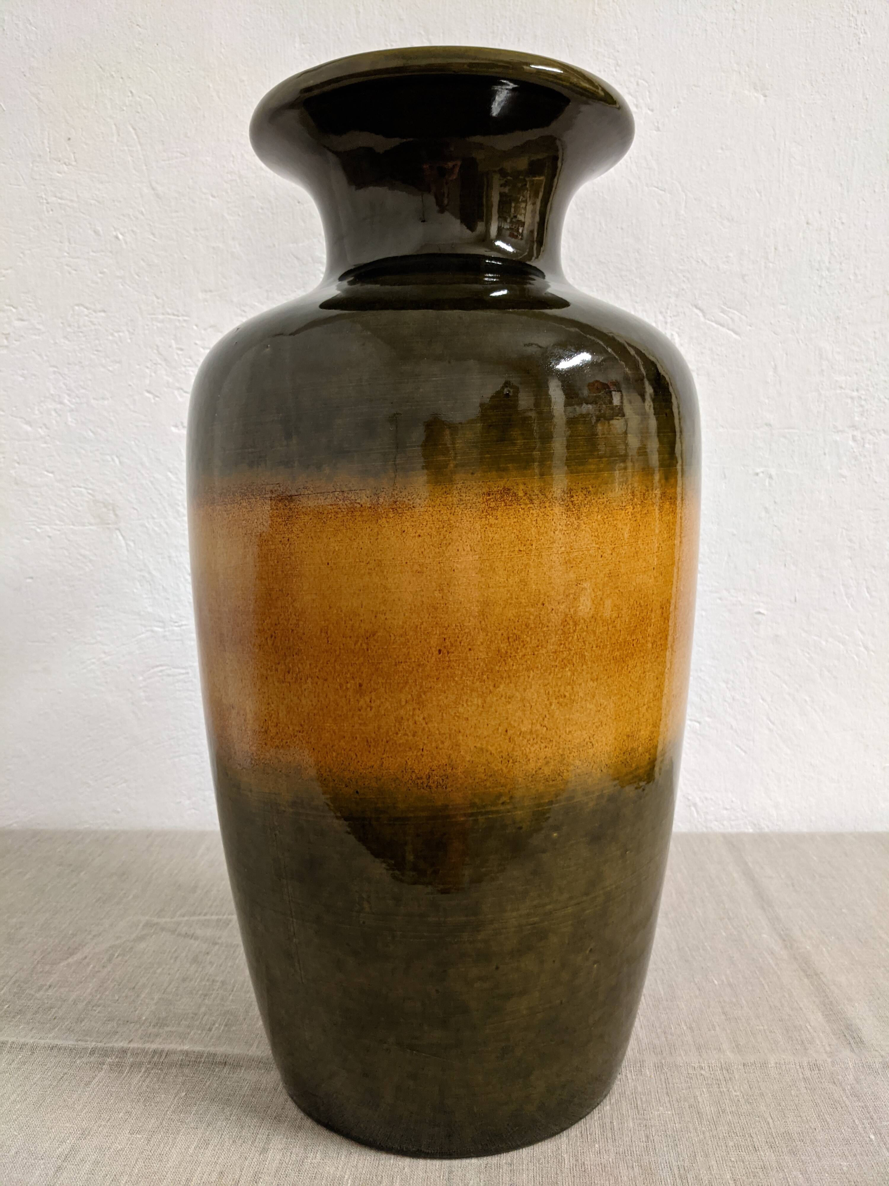 Vase XL en céramique vernissée des années 60/70 West Germany