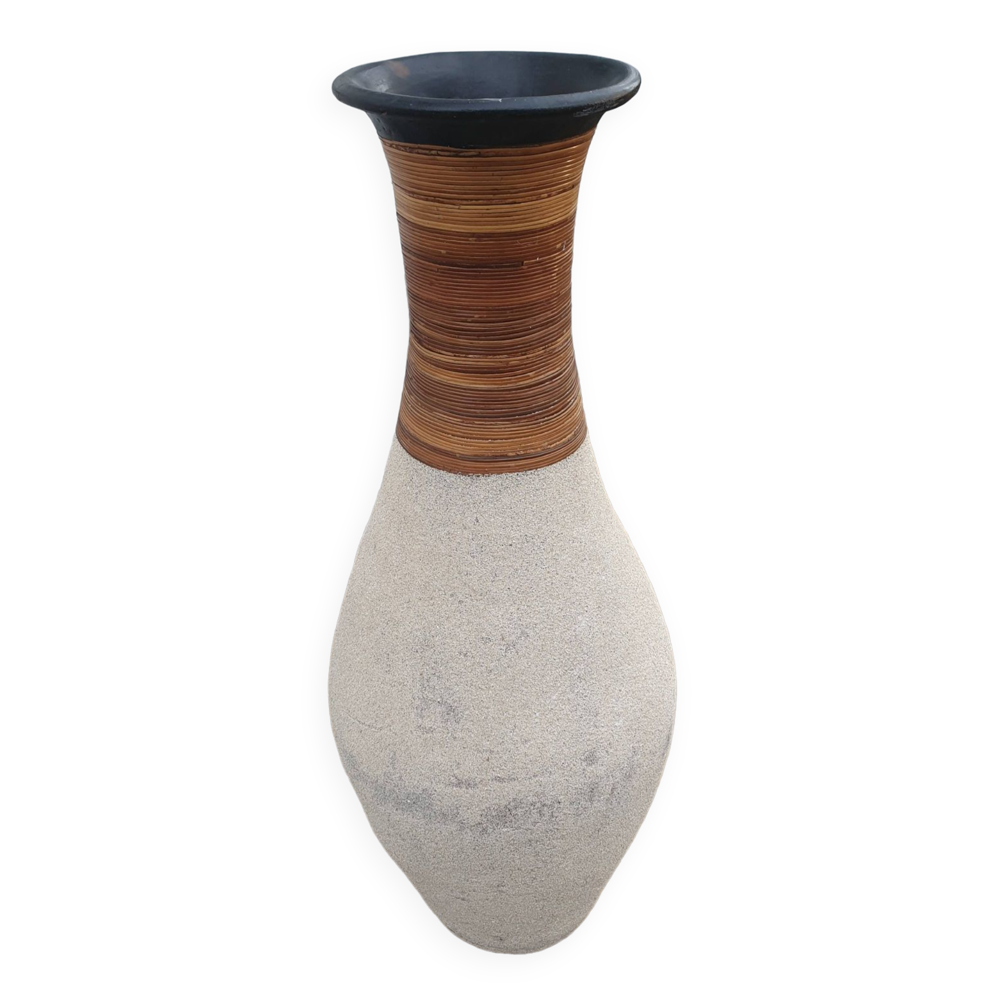 Ethnic terracotta vase seventies