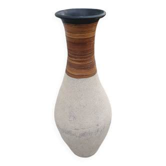 Vase ethnique en terre cuite seventies