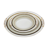 Deux plats de service porcelaine de luxe art japon