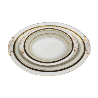 Deux plats de service porcelaine de luxe art japon