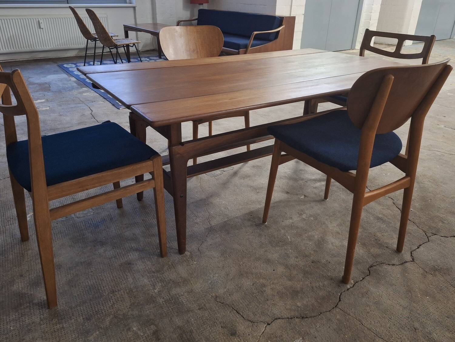 Metamorphic dining / coffee table in teak by Kai Kristiansen, Denmark 1960s