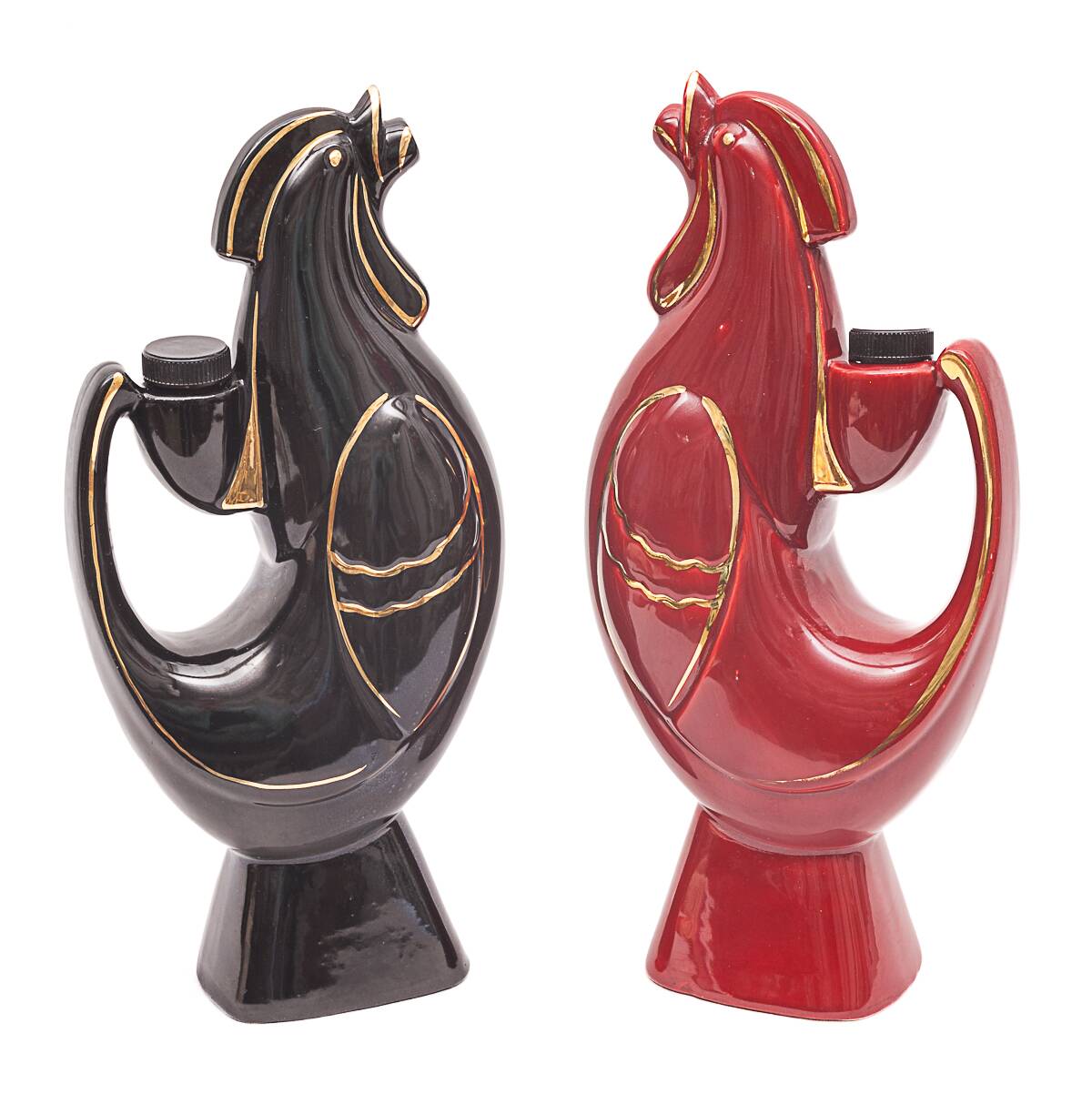 Pair of liqueur bottles by Garnier