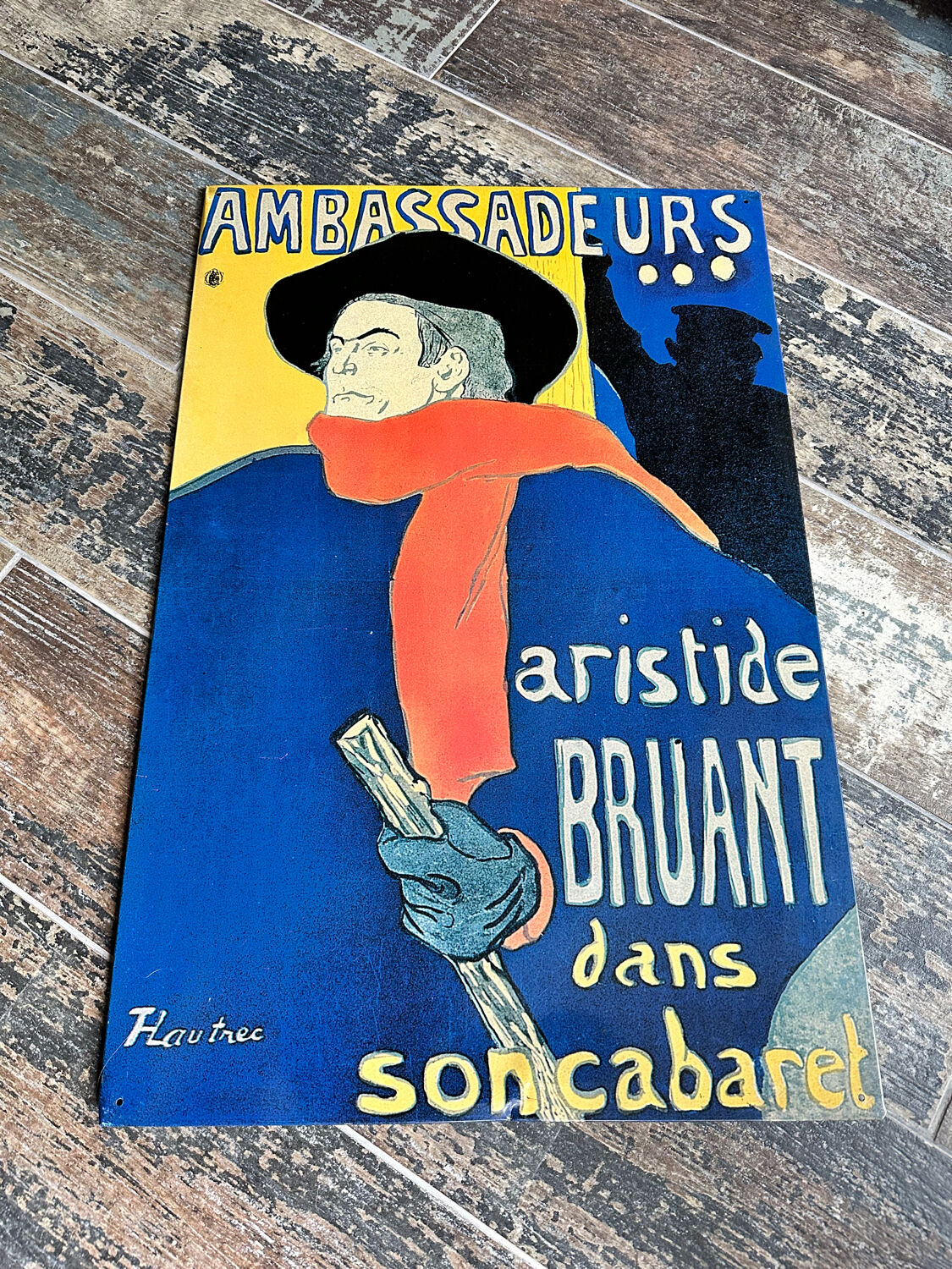Aristide Briand metal advertising poster