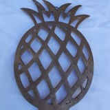Pineapple table mat, vintage brass