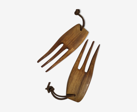 Cutlery exotic wood salad