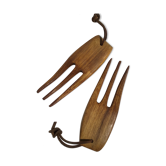 Cutlery exotic wood salad