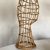 Rattan mannequin head 1960