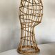Rattan mannequin head 1960