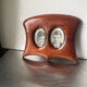 Antique  art nouveau mahogany double frame wood
