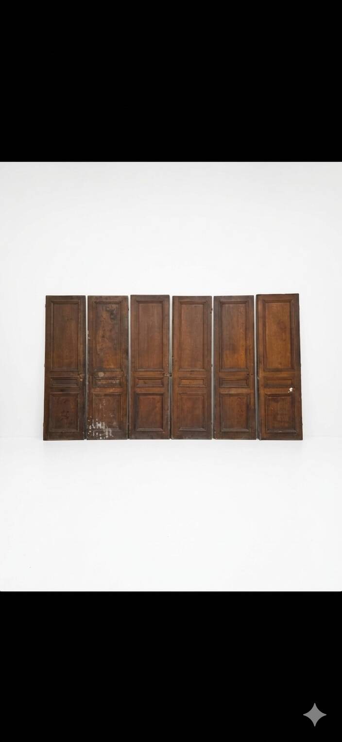 3 paires de portes de séparation du XIXème s.