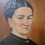 XIX th century, portrait of woman oil on canvas