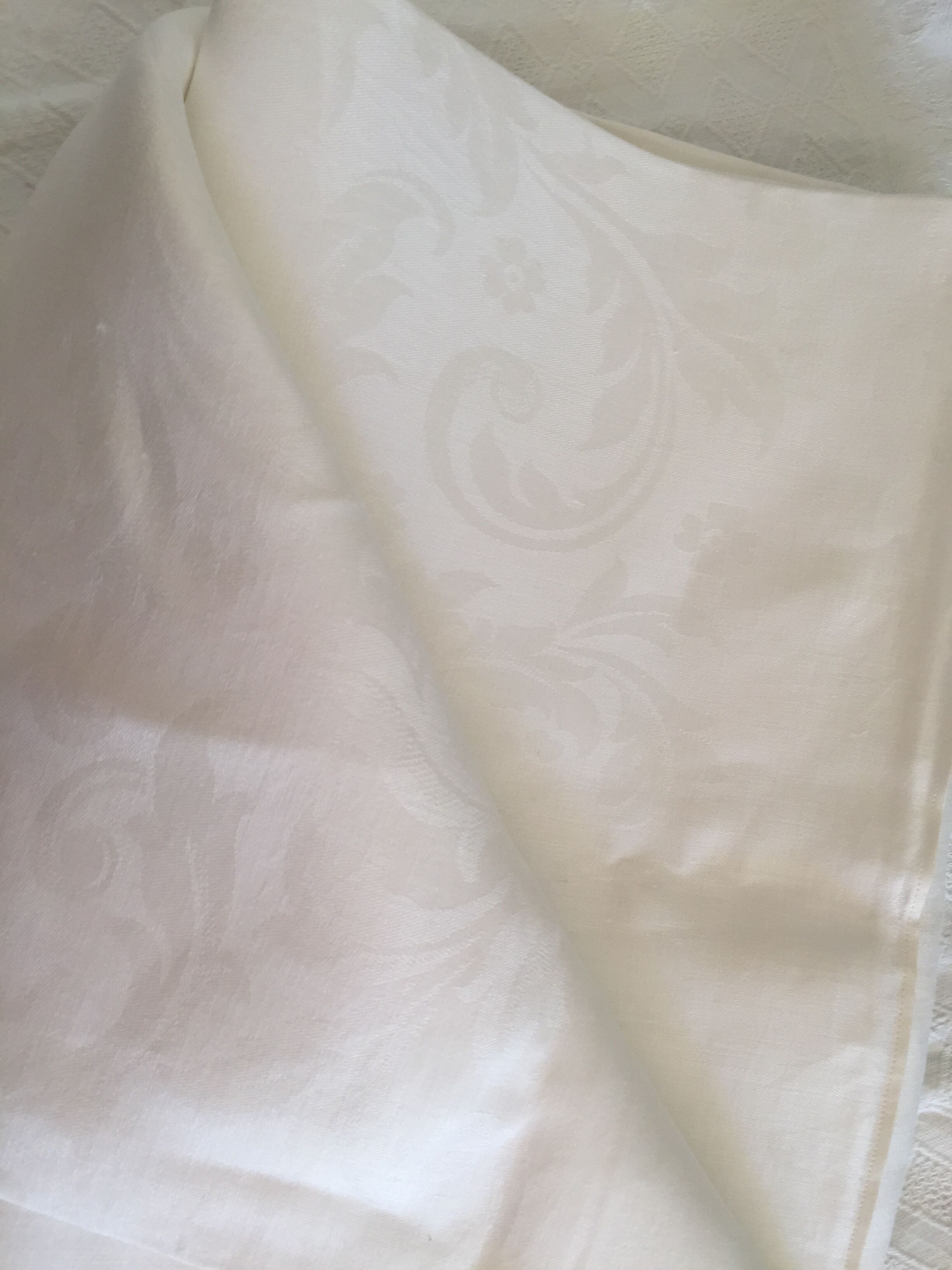 Old linen tablecloth